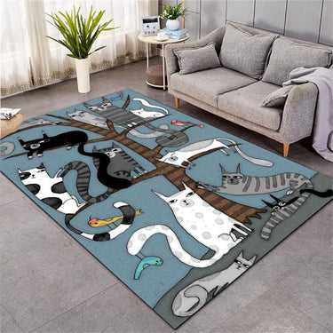 Poly-Fluff Cat Carpet Rugs KittyNook Cat Company Cats On Tree - A 40x60cm